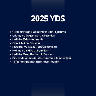 2025 YDS - BİRKAN HOCA