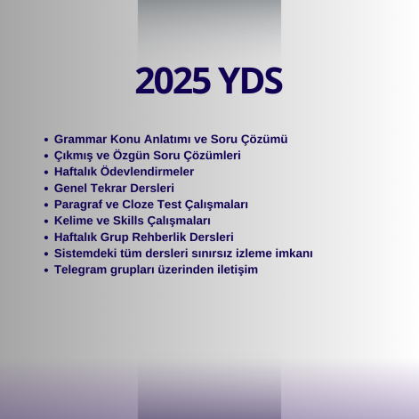 2025 YDS - BİRKAN HOCA